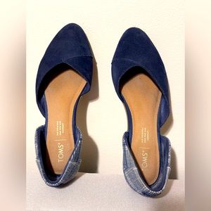 TOMS Jutti D'Orsay Tan Suede Leather Flat Size 7